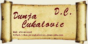 Dunja Čukalović vizit kartica